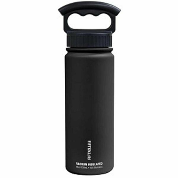 Eat-In Tools 40 oz Matte Black Vacuum Insulated Bottle - 3 Finger Grip Lid EA3544433